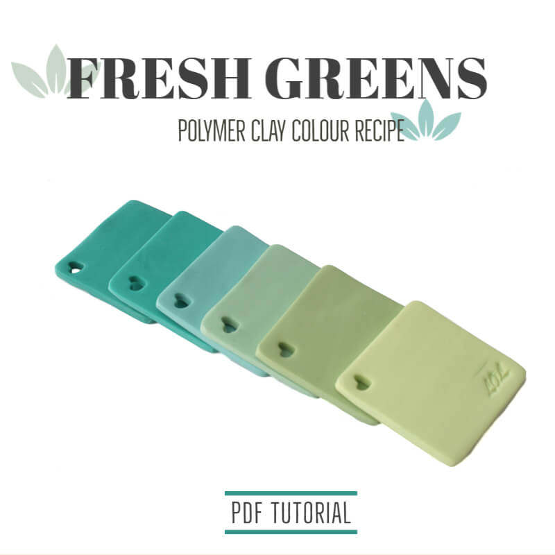 Polymer Clay Tutorial for Colour Mixing Recipes Green | PDF Tutorials at Lottie Of London