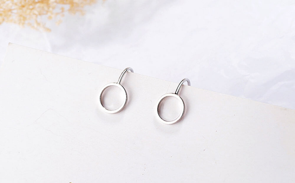 Circle Threader Earrings for Women | Drop Earrings | Minimalist Jewellery