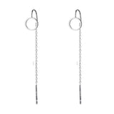 Circle Threader Earrings for Women | Drop Earrings | Minimalist Jewellery