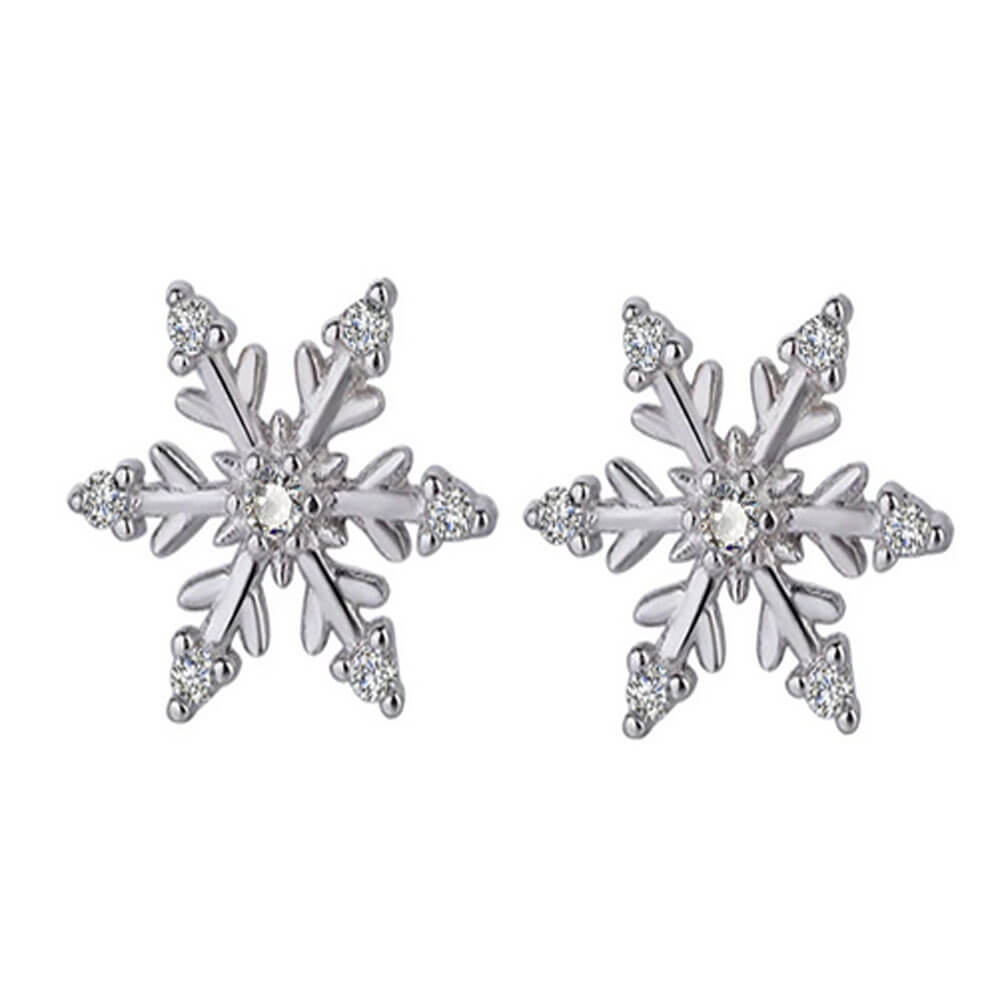 Snowflake stud earrings for women | Christmas gifts and stocking fillers