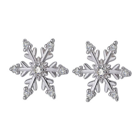 Snowflake stud earrings for women | Christmas gifts and stocking fillers