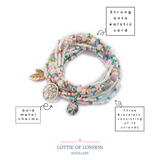 White Boho Stacking Bracelets | Multi Strand Bracelet