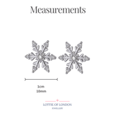 Snowflake stud earrings for women | Christmas gifts and stocking fillers