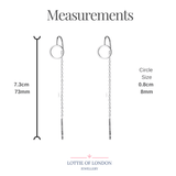 Circle Threader Earrings for Women | Drop Earrings | Minimalist Jewellery