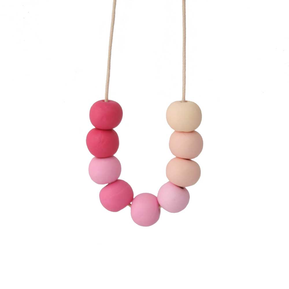 Pink Long Bead Necklace for Women - Lottie Of London Jewellery