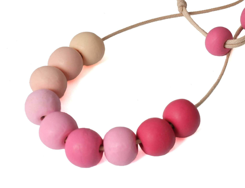 Pink Long Bead Necklace for Women - Lottie Of London Jewellery