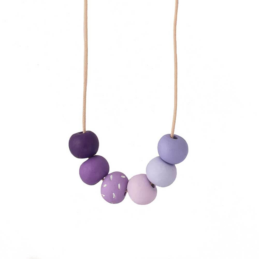 Purple Long Bead Necklace for Women - Lottie Of London Jewellery