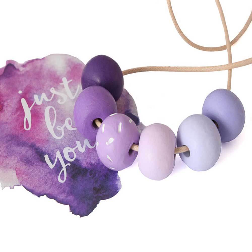 Purple Long Bead Necklace for Women - Lottie Of London Jewellery