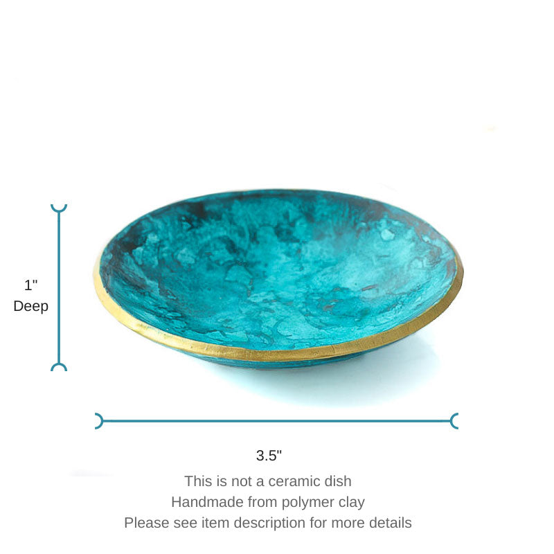 Turquoise Blue Trinket Dish for Jewellery - Lottie Of London Jewellery