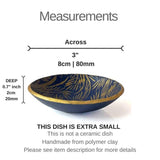 Navy blue ring dish or jewellery bowl | Small