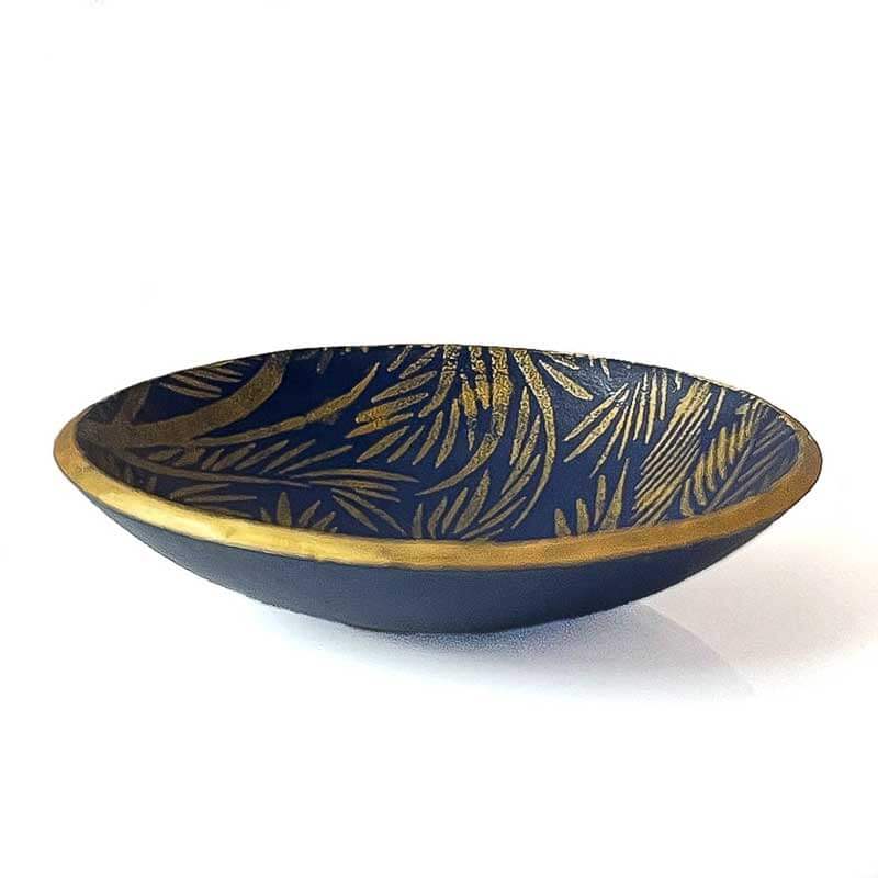 Navy and gold ring dish | Small