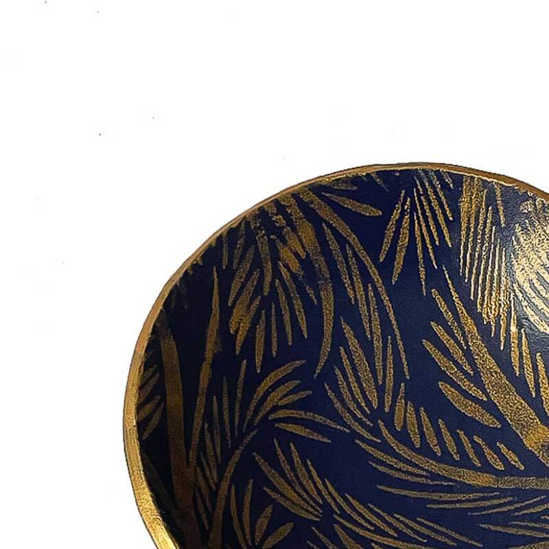 ring dish holder for trinkets and jewellery  in navy blue