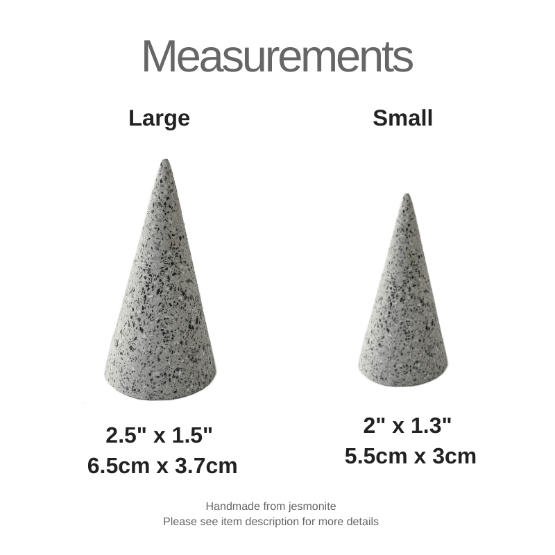 Ring cone in granite grey | Ring holder for jewellery