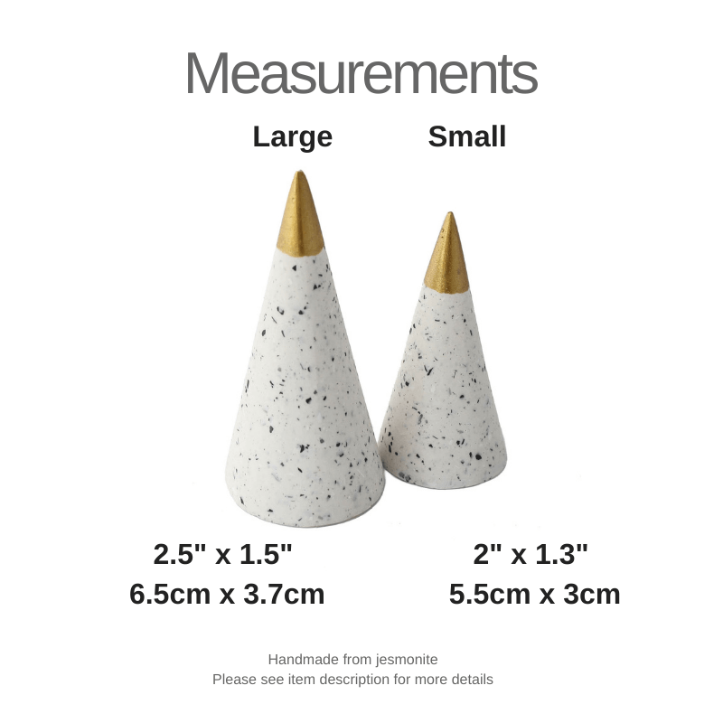 White Ring Holder in Granite | Ring Cones and Jewellery Storage