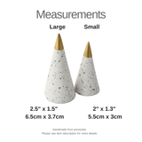 White Ring Holder in Granite | Ring Cones and Jewellery Storage
