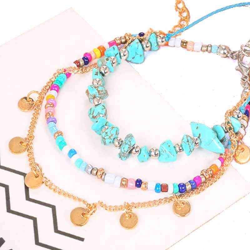 Colourful Stacking Bracelets | Boho Jewellery - Lottie Of London Jewellery