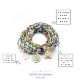 Boho stacking bracelet | Multi strand bohemian jewellery
