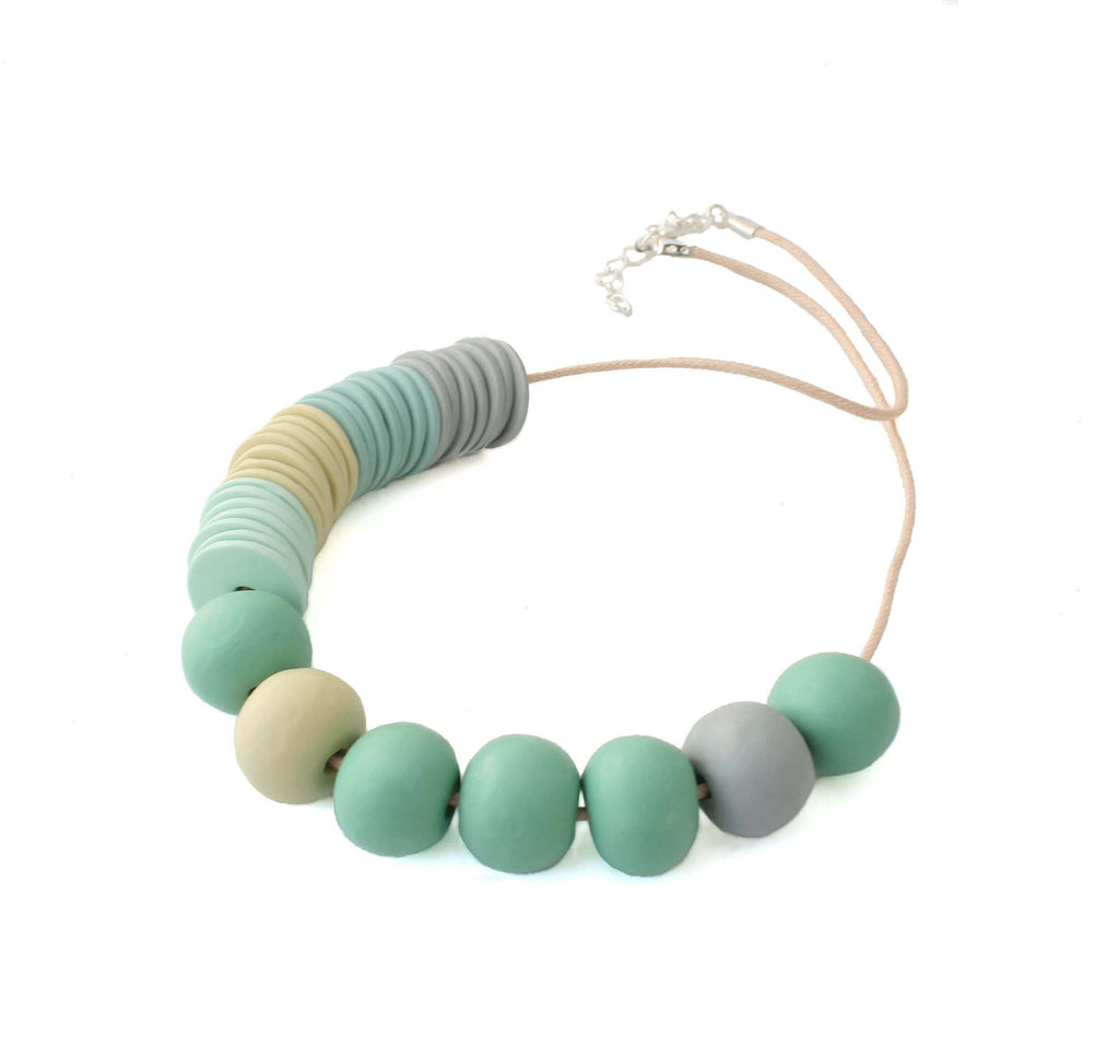 Green bead necklace for women | Statement jewellery