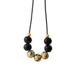 Black & Gold Statement Bead Necklace - Lottie Of London Jewellery