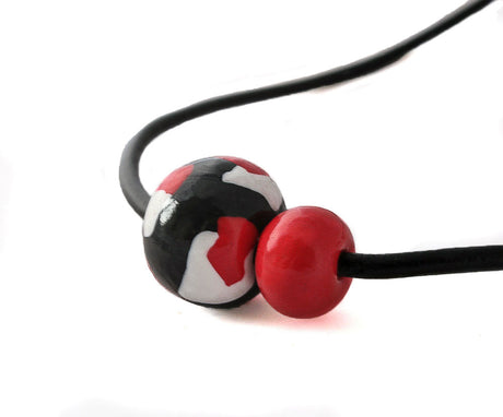 Black Chunky Bead Necklace - Lottie Of London Jewellery