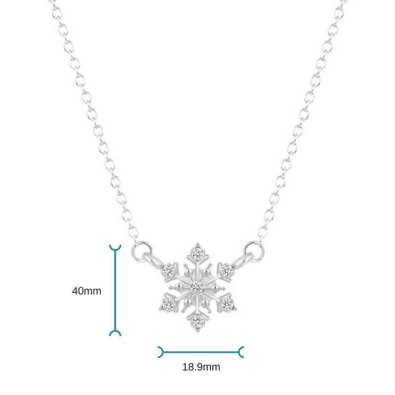 Dainty Snowflake Charm Necklace - Lottie Of London Jewellery