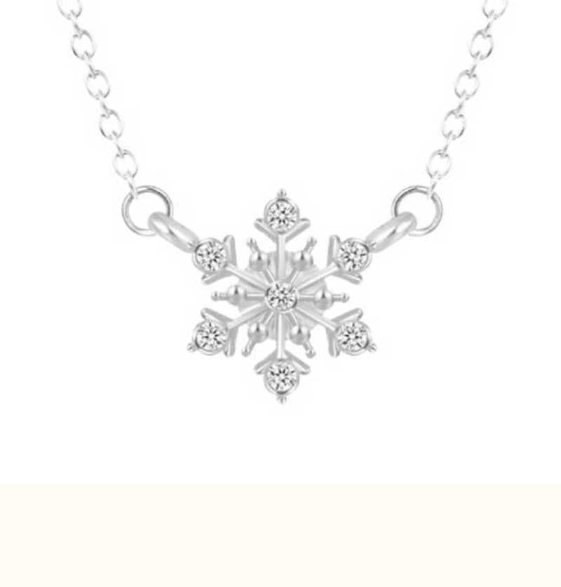 Snowflake Charm Necklace | Dainty Necklaces | Christmas Jewellery – Lottie  Of London Jewellery