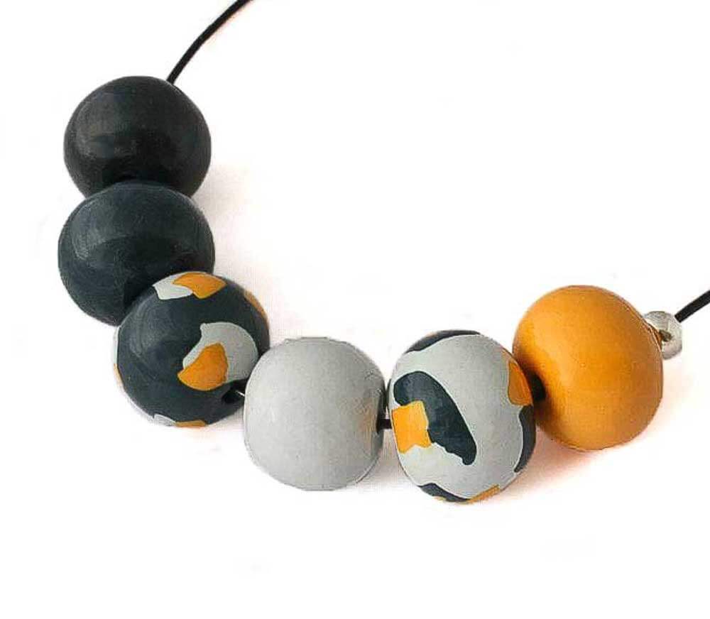 Baltic Amber Chunky Bead Necklace with silver clasp - Indigo Antiques