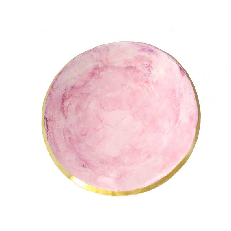 Pink trinket dish or ring holder for jewellery