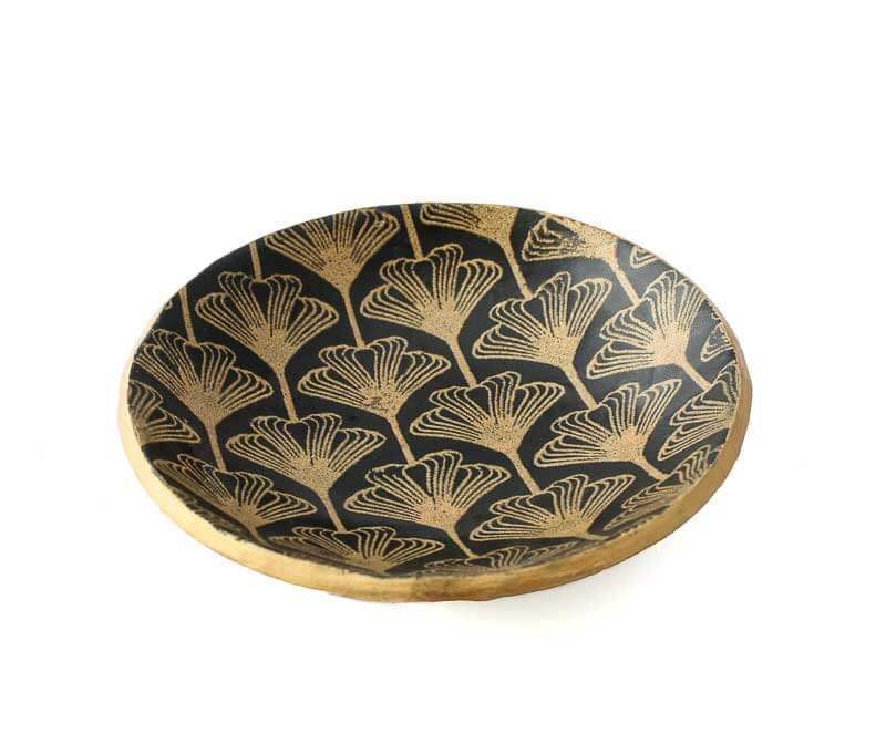 Black Art Deco Trinket Dish or Ring Holder - Lottie Of London Jewellery