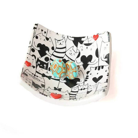 cat ring holder or trinket dish | extra small