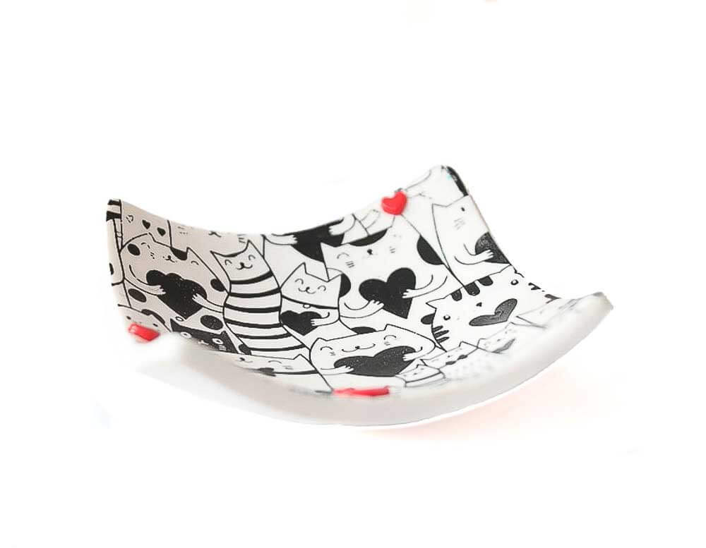 ring dish holder for trinkets and jewellery in white