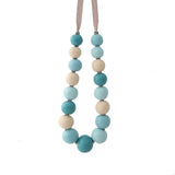 Chunky statement necklace for women in pale blue