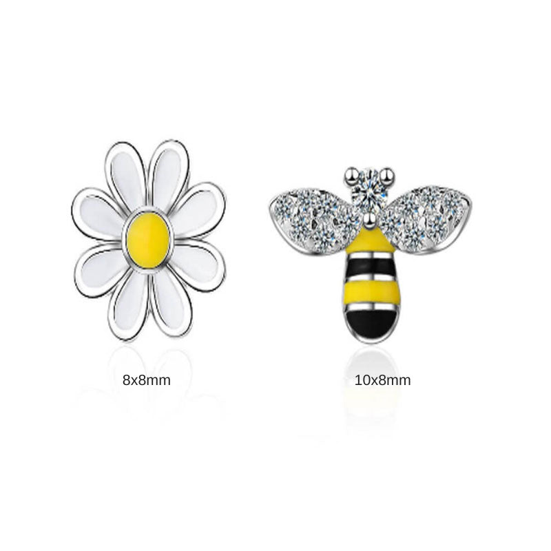 Bee stud earrings for women