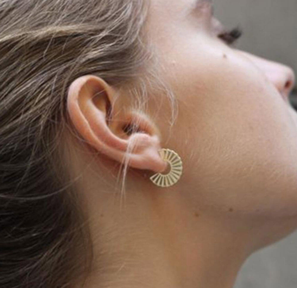 Modern circle stud earring hoops | Minimalist Jewellery Gifts